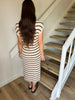 Striped Knit Midi Dress